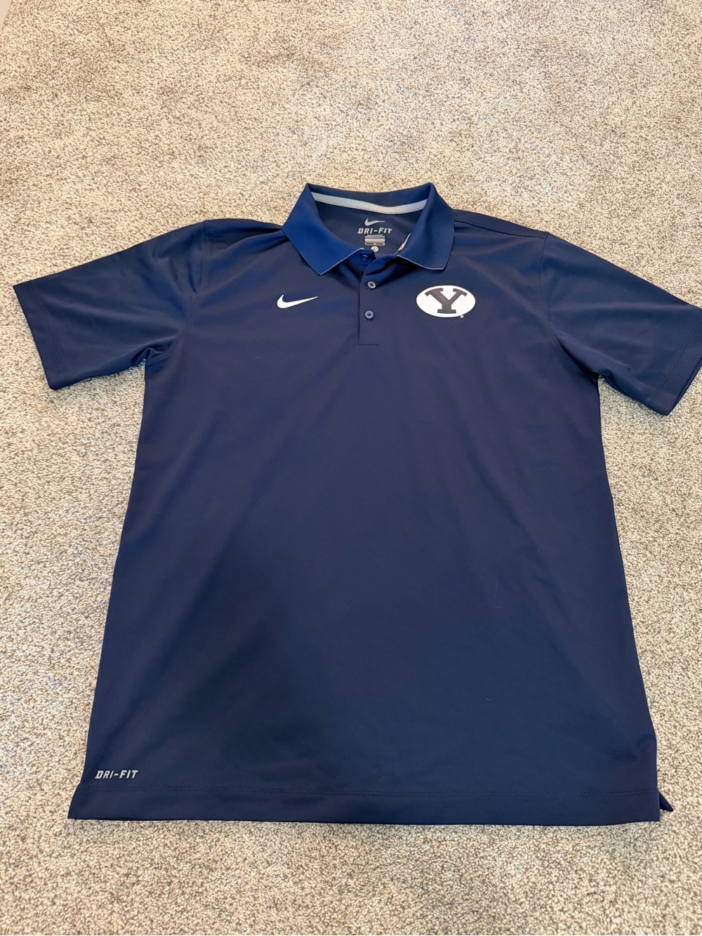 navy BYU golf polo